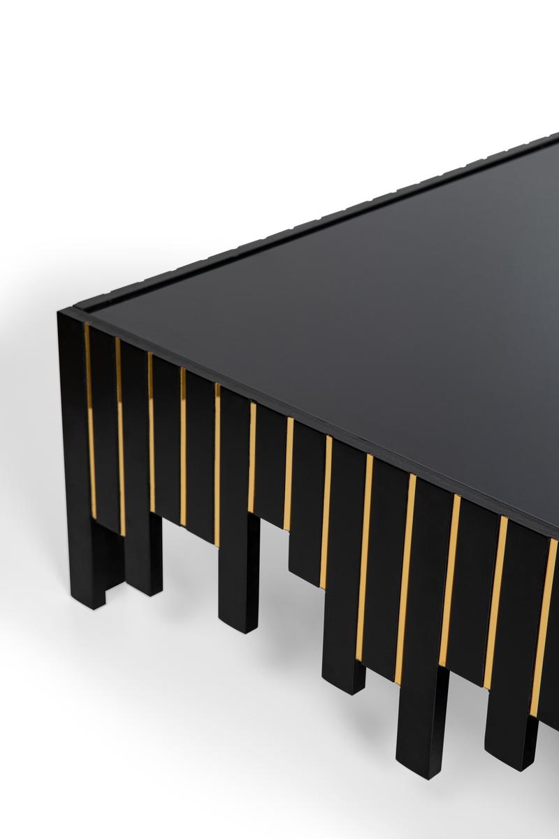 Modern Design Black Coffee Table - Black Gloss Finish