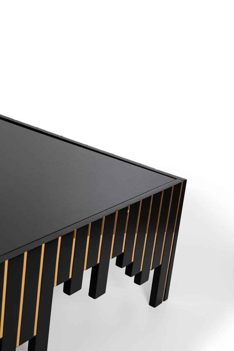 Modern Design Black Coffee Table - Black Gloss Finish