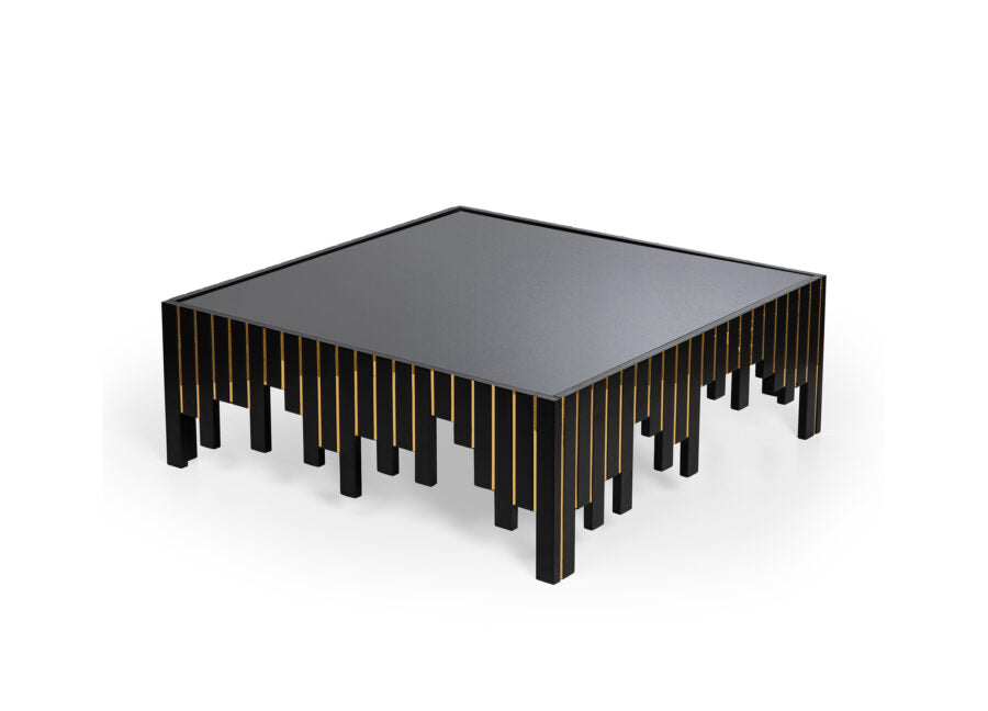 Modern Design Black Coffee Table - Black Gloss Finish