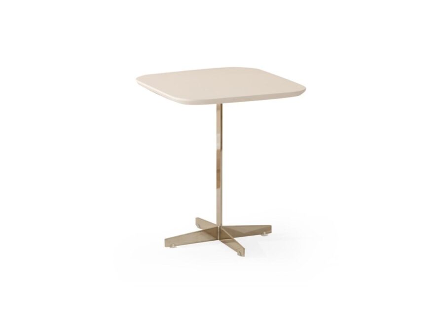 Side Table With Modern Metal Base