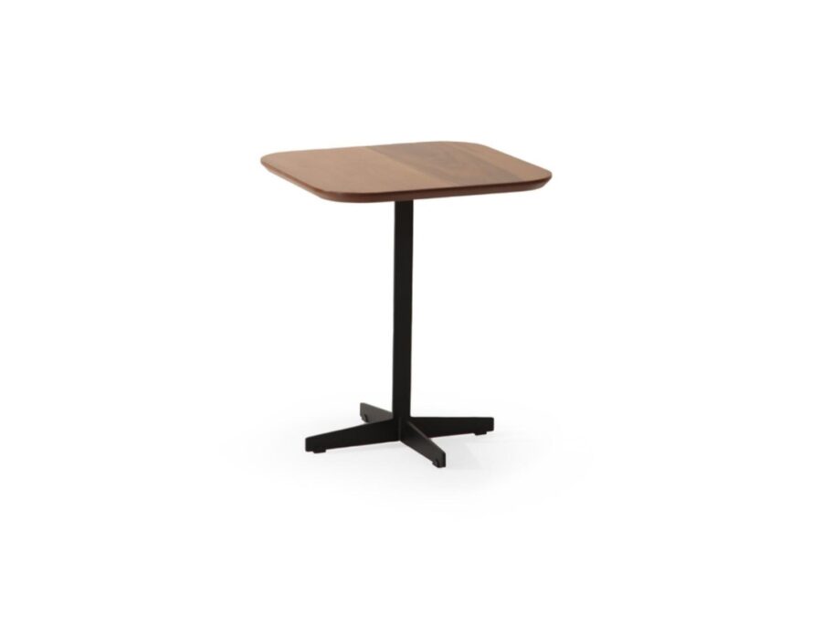 Side Table With Modern Metal Base