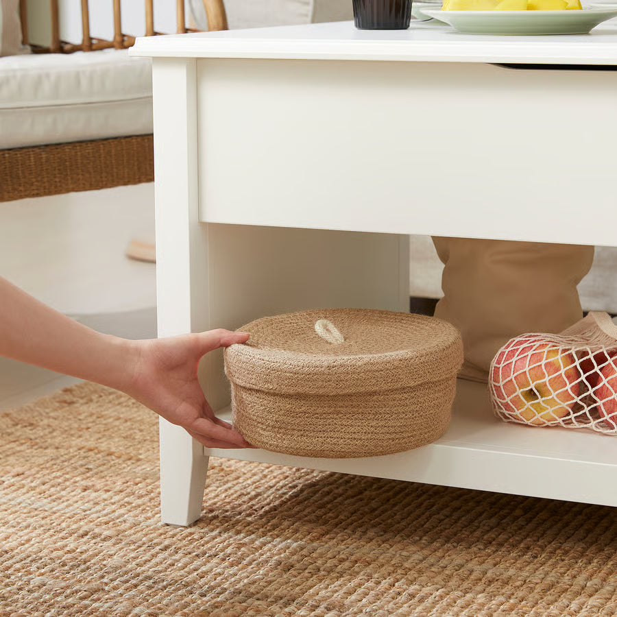 Adjustable Coffee Table With Lift-Top Design, White, 97 cm