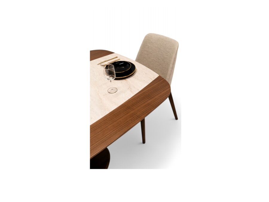 Travertine Dining Table - Walnut Travertine