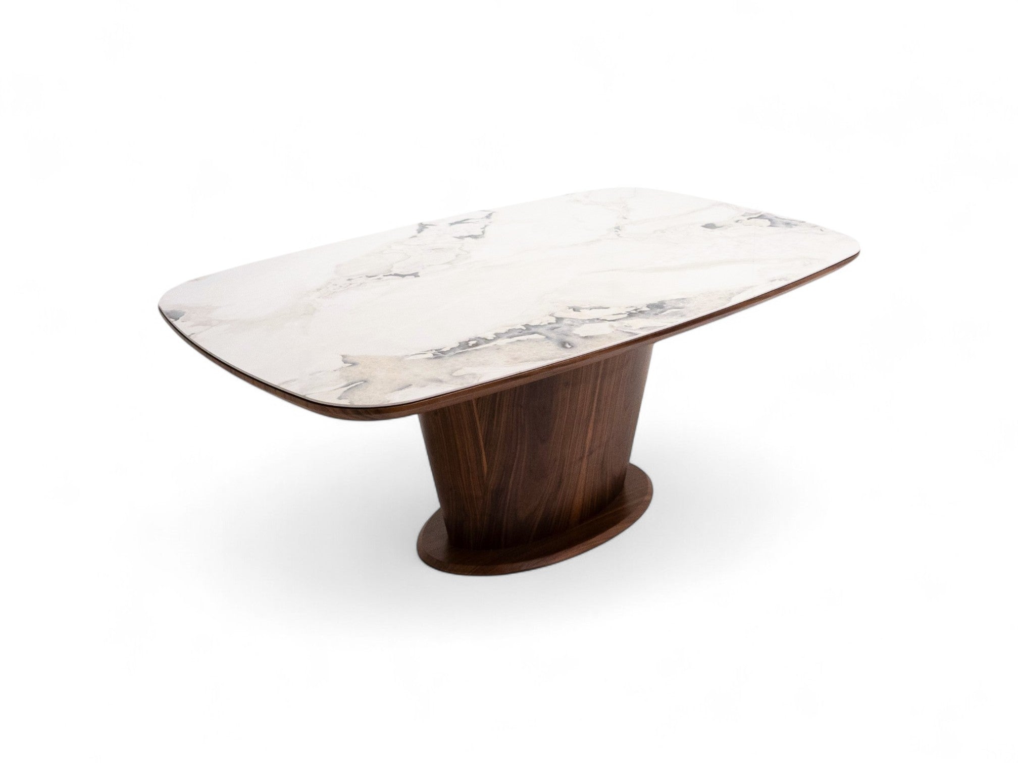 Luxury Walnut Marble Dining Table