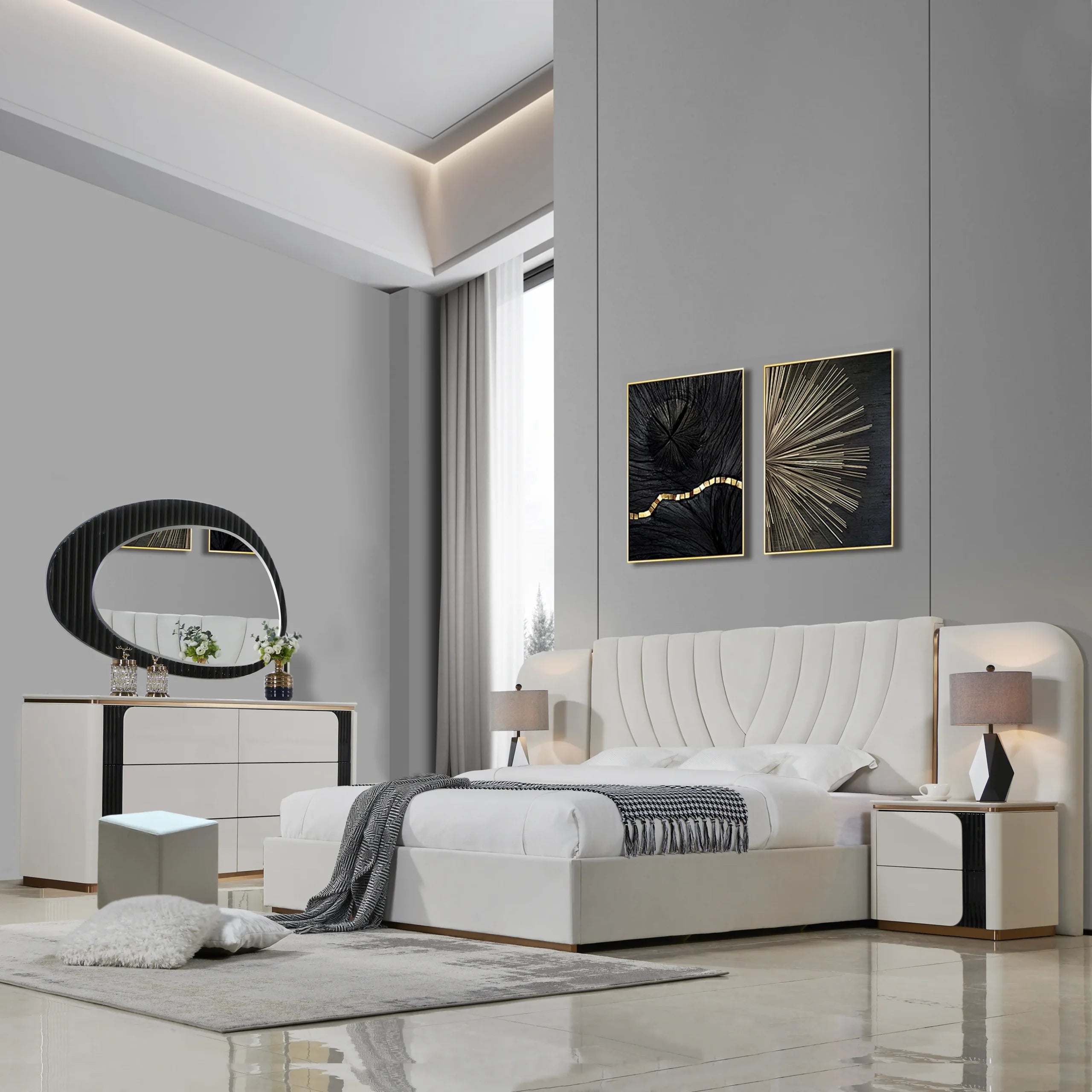 6 Pcs. King Bedroom Set