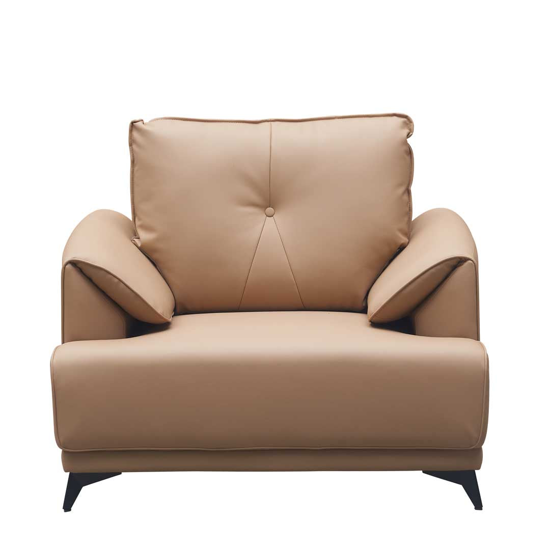 PU Leather Office Sofa Set 3+1+1, Beige Color-GCC Home Center
